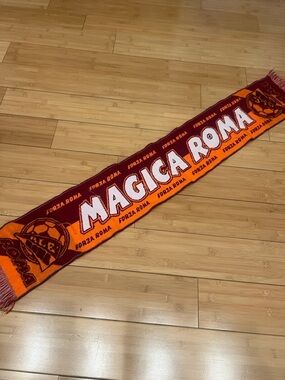 'Magica Roma' Supporter Scarf - Orange & Maroon